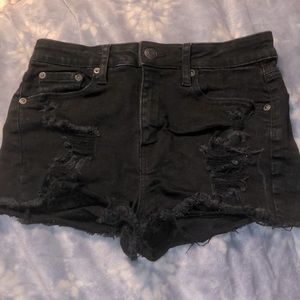 Black Jean shorts